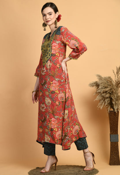 Embroidered kurta Set