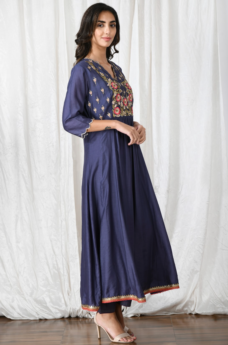 Chanderi Gown with Dupatta