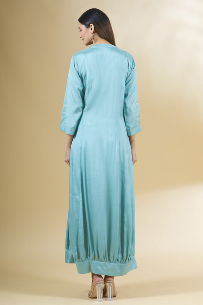 Resham-Enhanced Maslin Tunic